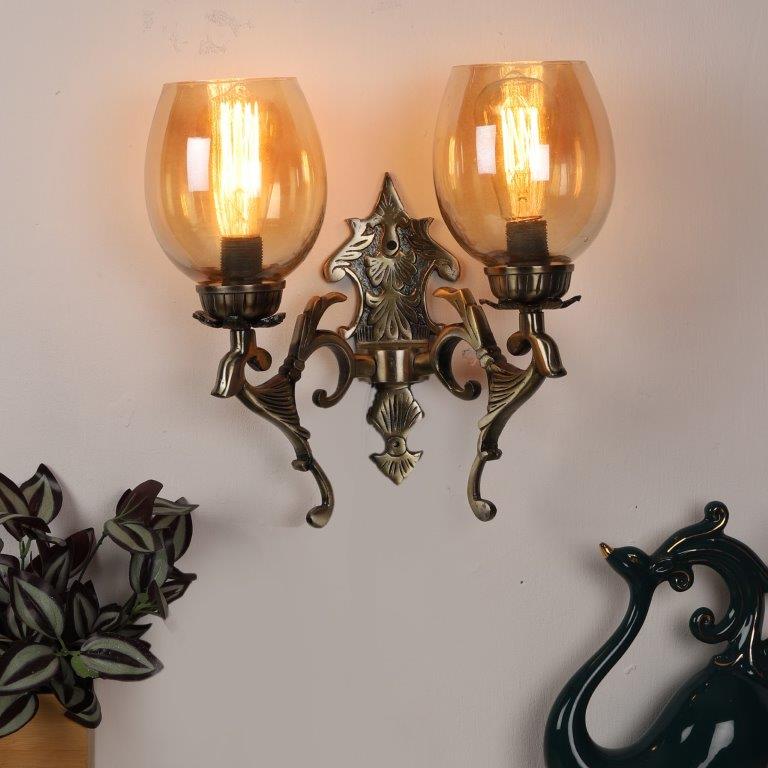 Antique Brass aluminium  Wall Lights -M-3012-2W - Included Bulbs