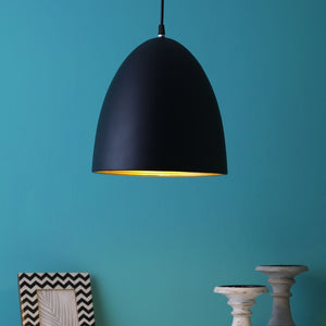 Black Metal Single Hanging Light - M-34-HL-BIG