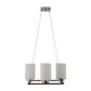 Metal Hanging Light White Glass  M-44-4LP-HL