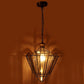 ELIANTE Antique Brass Brass Base Amber Glass Shade Hanging Light - M-7006-1Lp - Bulb Included