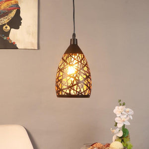 ELIANTE Black Iron Base Black Iron Shade Hanging Light - M-76-1Lp - Bulb Included