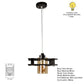 Fading Bright Brown Wood Hanging Light -M-77-1LP-BR - Included Bulbs