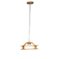 Light Lucific Light Brown Teak wood Hanging Light -M-77-1LP-Teak - Included Bulbs