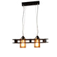 Pale Luminosity Brown Wood Hanging Light -M-77-2LP-BR - Included Bulbs