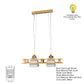 Hollow hangings  Light Brown Teak wood Hanging Light -M-77-2LP-Teak - Included Bulbs