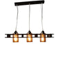 Medulla Group Brown WOOD Hanging Light -M-77-3LP-BR - Included Bulbs