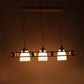 Laser Luminosity Light Brown Teak wood Hanging Light -M-77-3LP-Teak - Included Bulbs
