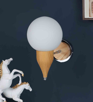 Valery Wooden Metal Wall Sconces | S-241-1W | Included Bulb | Eliante by Jainsons Lights