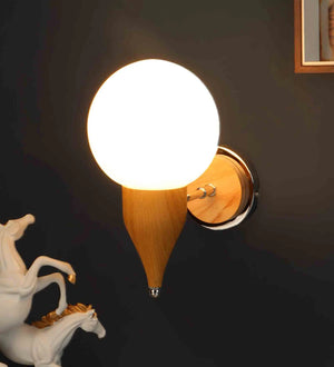 Valery Wooden Metal Wall Sconces | S-241-1W | Included Bulb | Eliante by Jainsons Lights