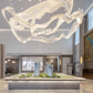Luxury Ribbon Crystal Wave Chandelier – Custom Large Modern Art Ceiling Light for Lobby, Hotel, or Showroom