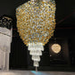 Gemstoniya Crystal Glass Chandelier – Modern Luxury Hanging Light for Living & Dining Room