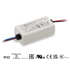Mean well 12vx0.6a Constant Voltage Drivers APV-8-12 IP42