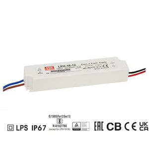 Mean well 12vx1.5a Constant Voltage Drivers LPH-18-12 IP67