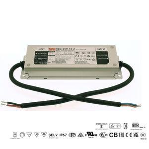 Mean well 12vx16.5a Constant Voltage + Constant Current Driver XLG-200I-12A IP67