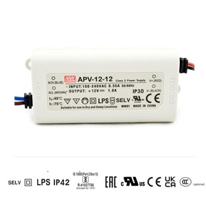 Mean well 12vx1a Constant Voltage Drivers APV-12-12 IP42