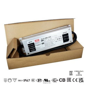 Mean well 12vx25a Constant Voltage + Constant Current Driver ELG-300-12 IP67