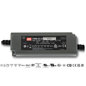 Mean well 12vx3.33a Constant Voltage Dimmable Driver PWM-40-12 IP67