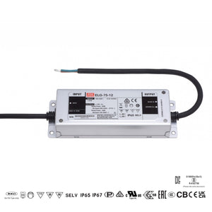 Mean well 12vx6.25a Constant Voltage Dimmable Driver ELG-75-12DA
