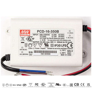 Mean well 24-48vx0.35a Constant Current Dimmable Drivers PCD-16-350