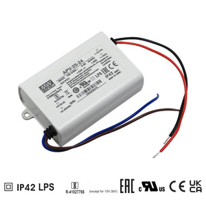 Mean well 24vx1.04a Constant Voltage Drivers APV-25-24 IP42