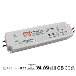 Mean well 48vx1.25a Constant Voltage Drivers LPV-60-48 IP67