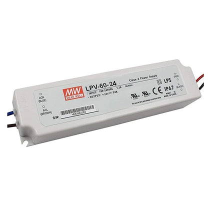 Mean well 24vx2.5a Constant Voltage Drivers LPV-60-24 IP67