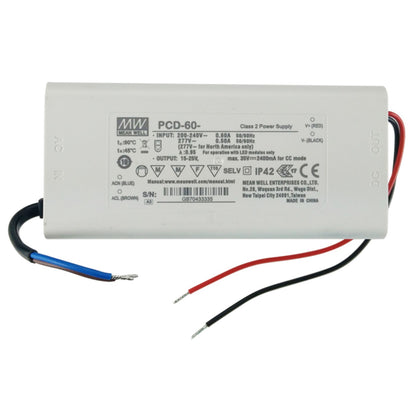 Mean well 25 - 43vx1.4a Constant Current Drivers with PF Correction PLD-60-1400 IP42