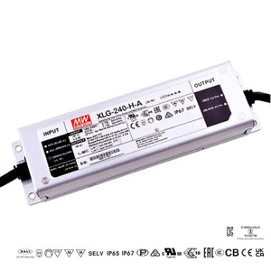 Mean well 27-56vx4.9a Constant Current Dimmable Driver with output Current adjustment XLG-240I-H-AB IP67