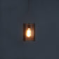 Brown Metal Hanging Light - MN-WOODEN-HL - Included Bulb