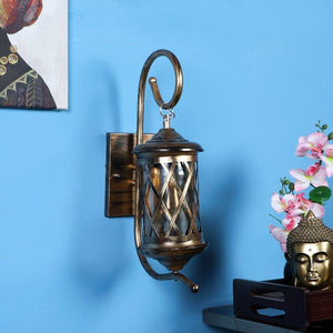 Antique Gold Iron Wall Light - E27 holder - without Bulb - MN0094-1W