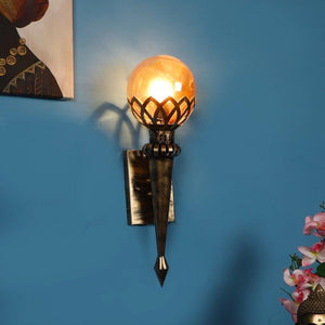 Antique Gold Iron Wall Light - E27 holder - without Bulb - MN090-1W