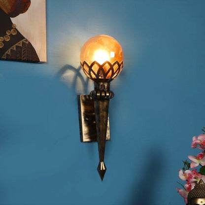 Antique Gold Iron Wall Light - E27 holder - without Bulb - MN090-1W