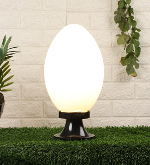 Black Plastic Outdoor Wall Light - MOON-T - Included Bulb