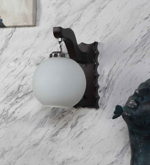 Moona Brown Wood Wall Light | 215-1W | Included Bulb | Eliante by Jainsons Lights