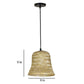 ELIANTE Khadi Brown Cane Wood Hanging Lights- MRL-88-1LP -HL - without bulb