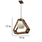 ELIANTE Brown Wood Base White White Shade Hanging Light - Nb-150-Wood-1Lp - Bulb Included