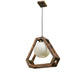 ELIANTE Brown Wood Base White White Shade Hanging Light - Nb-150-Wood-1Lp - Bulb Included