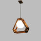 ELIANTE Brown Wood Base White White Shade Hanging Light - Nb-150-Wood-1Lp - Bulb Included