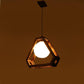 ELIANTE Brown Wood Base White White Shade Hanging Light - Nb-150-Wood-1Lp - Bulb Included