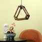 ELIANTE Brown Wood Base Brown White Shade Hanging Light - Nb-152-Wood-1Lp - Bulb Included