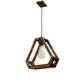 ELIANTE Brown Wood Base Brown White Shade Hanging Light - Nb-152-Wood-1Lp - Bulb Included