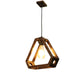 ELIANTE Brown Wood Base Brown White Shade Hanging Light - Nb-152-Wood-1Lp - Bulb Included