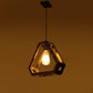 ELIANTE Brown Wood Base Brown White Shade Hanging Light - Nb-152-Wood-1Lp - Bulb Included