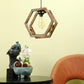 ELIANTE Brown Wood Base Brown White Shade Hanging Light - Nb-153-Wood-1Lp - Bulb Included