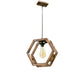 ELIANTE Brown Wood Base Brown White Shade Hanging Light - Nb-153-Wood-1Lp - Bulb Included