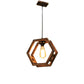 ELIANTE Brown Wood Base Brown White Shade Hanging Light - Nb-153-Wood-1Lp - Bulb Included