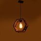 ELIANTE Brown Wood Base Brown White Shade Hanging Light - Nb-153-Wood-1Lp - Bulb Included