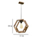 ELIANTE Brown Wood Base Brown White Shade Hanging Light - Nb-153-Wood-1Lp - Bulb Included