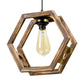 ELIANTE Brown Wood Base Brown White Shade Hanging Light - Nb-153-Wood-1Lp - Bulb Included