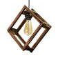 ELIANTE Brown Wood Base Brown White Shade Hanging Light - Nb-154-Wood-1Lp - Bulb Included